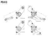 Rizoma EVO Rear Set Controls Black for BMW R NineT/Pure 14-20