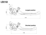 Rizoma Adjustable Plus Left Side Brake Lever Black for Vespa Models