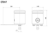 Rizoma Piston Brake/Clutch Fluid Reservoir 26ml Black for Aprilia/BMW/Ducati/Kawasaki/KTM/Triumph