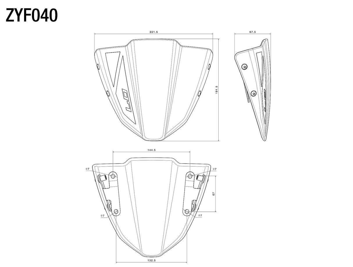 Rizoma Headlight Fairing for Yamaha MT-07/FZ-07 14-17