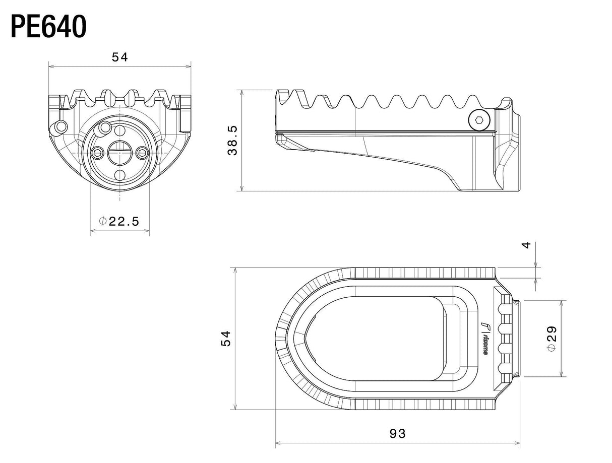 Rizoma RALLY Rider/Passenger Footpegs Black for BMW/Ducati/Harley-Davidson/Triumph/Yamaha