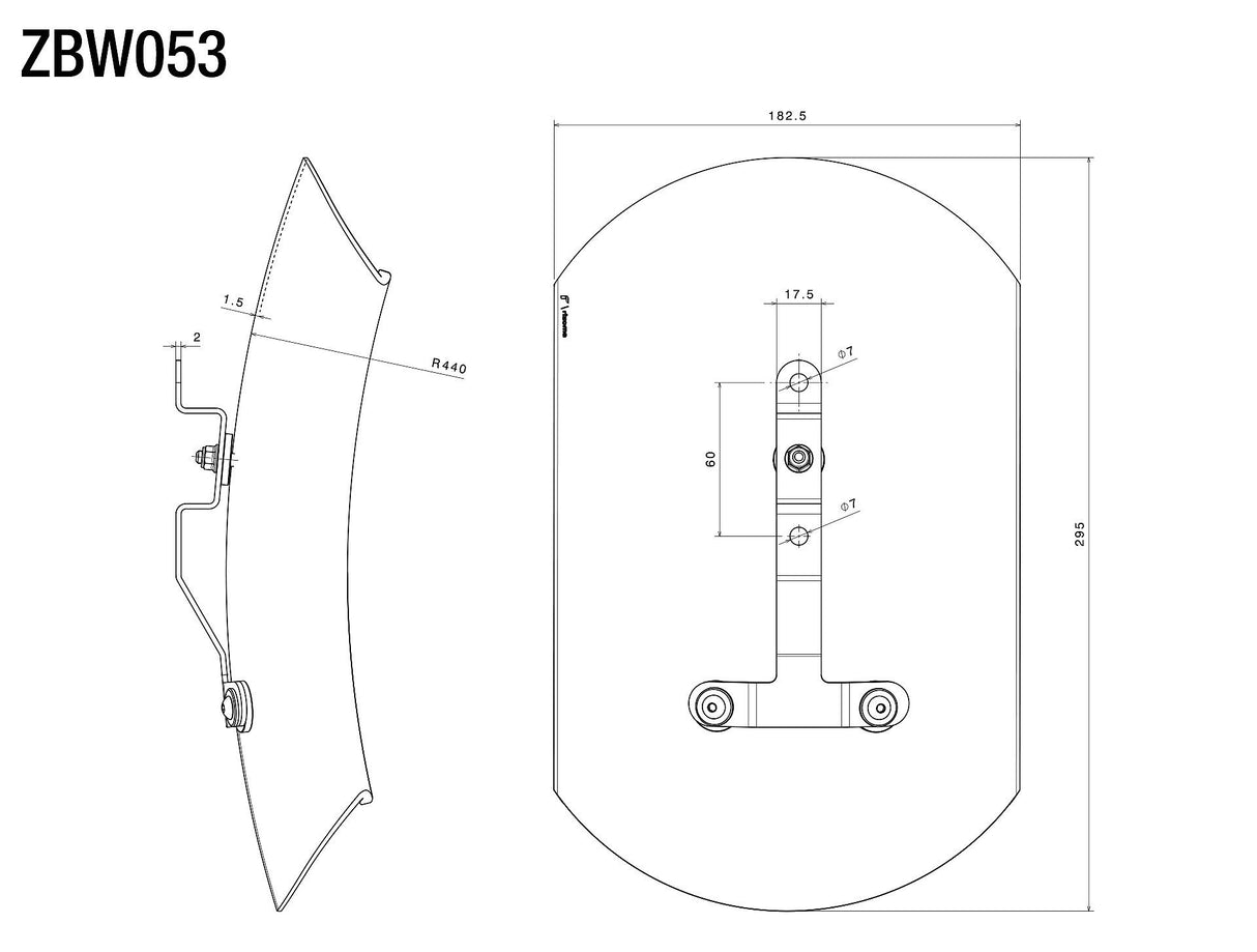 Rizoma Rear Fender Silver for License Plate Support (Side Arm) Silver for BMW R NineT/Pure/Racer/Urban G/S/Scrambler