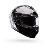 Bell Race Star DLX Flex Strike Gloss Silver/White Helmet