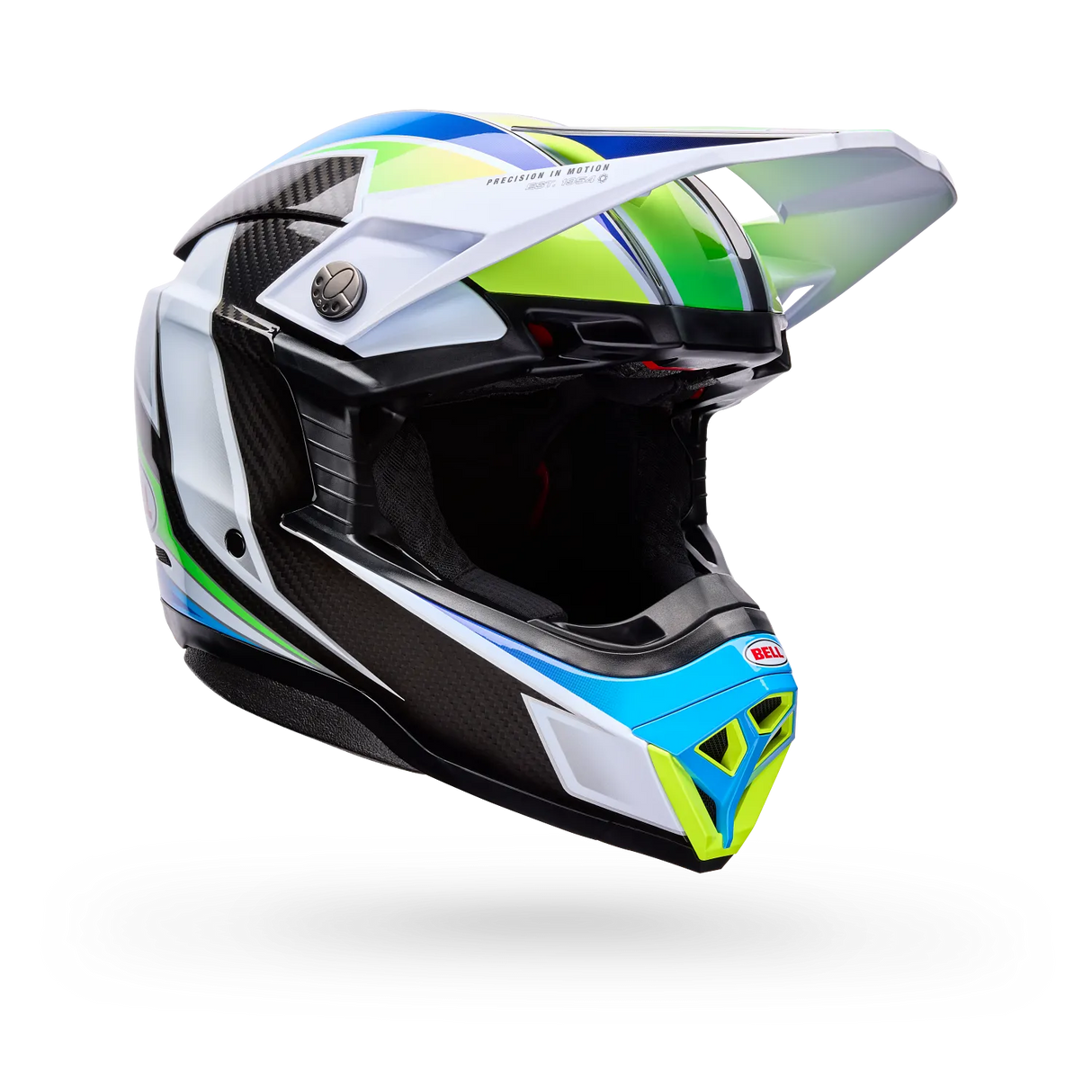 Bell Moto-10 Spherical Grid Gloss White/Blue Helmet