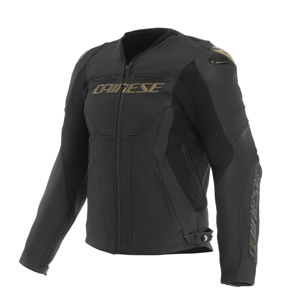 Dainese Racing 5 Black/Gold Leather Jacket