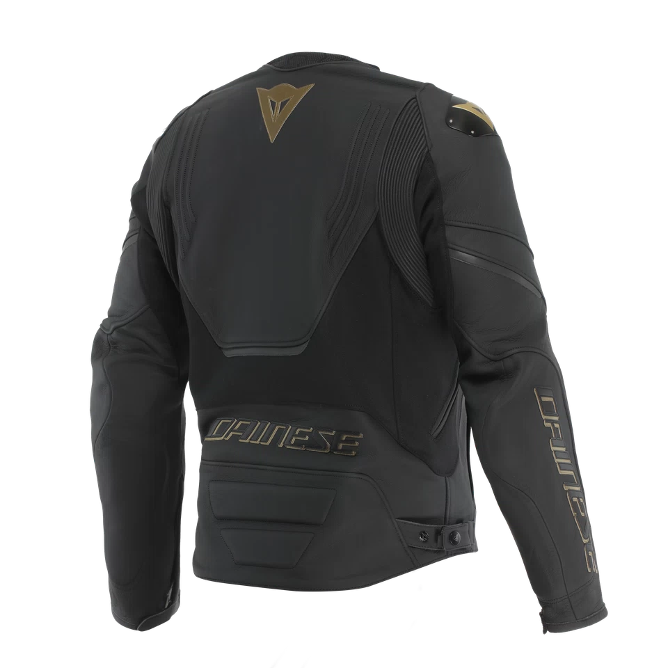 Dainese Racing 5 Black/Gold Leather Jacket