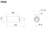 Rizoma Indicator Mounting Spacer Black for BMW R NineT/R NineT Scrambler