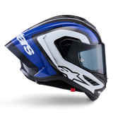 Alpinestars Supertech R10 Arius Gloss Black/White/Blue Helmet