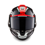 Alpinestars Supertech R10 Element Gloss Black Carbon/Bright Red/White Helmet