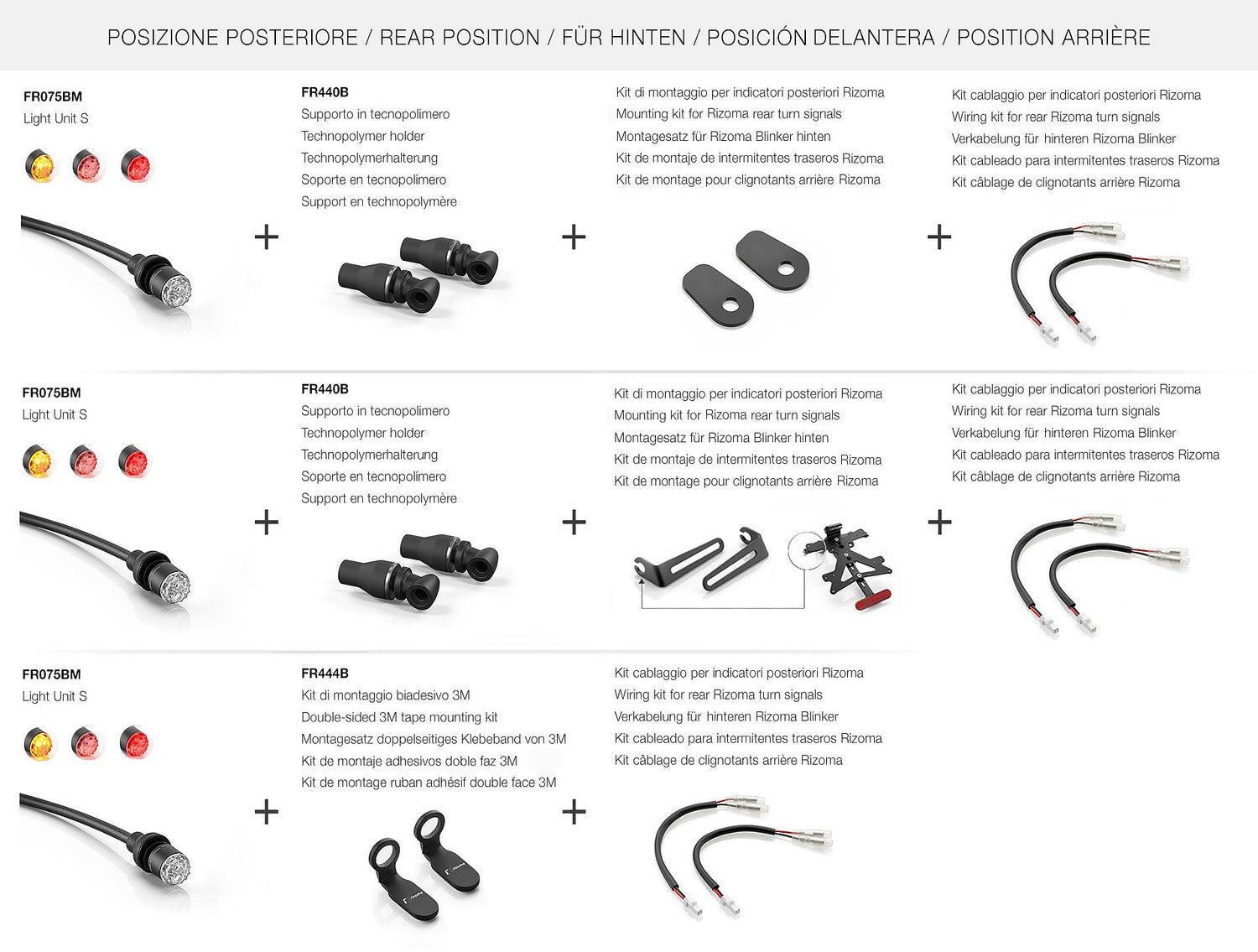 Rizoma Light Unit S Indicators Matte Black for BMW