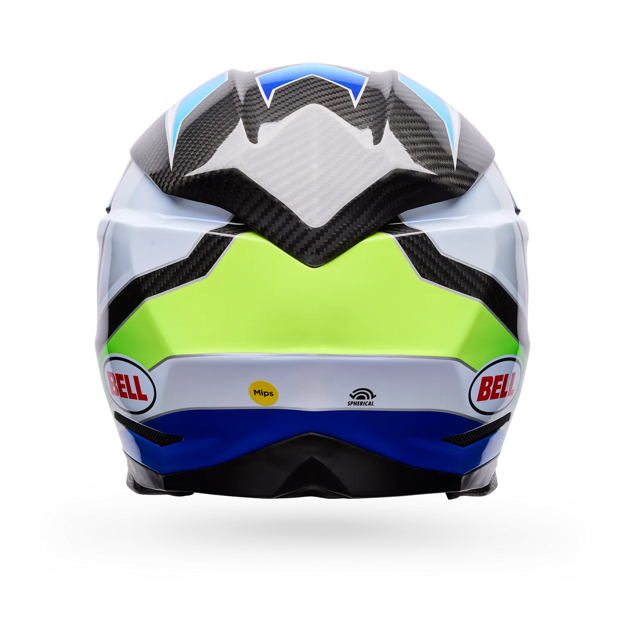 Bell Moto-10 Spherical Grid Gloss White/Blue Helmet