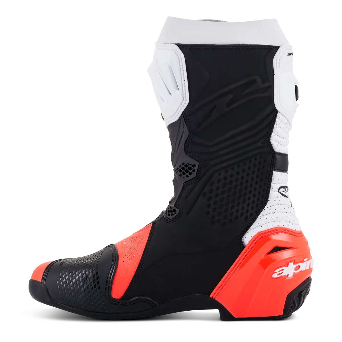Alpinestars Supertech R V2 Vented Black/White/Fluro Red Boots