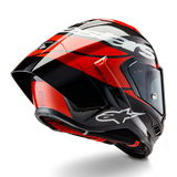 Alpinestars Supertech R10 Element Gloss Black Carbon/Bright Red/White Helmet