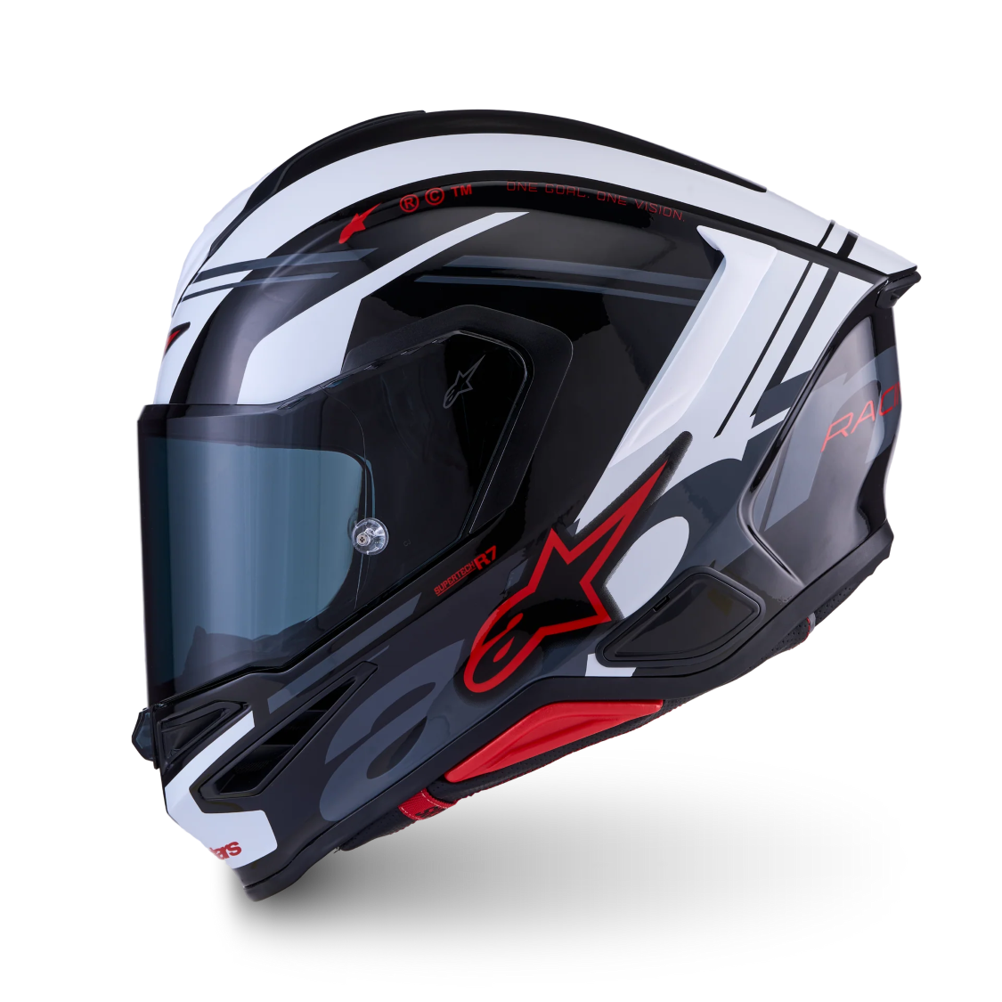 Alpinestars S-R7 A-Core Gloss Black/White/Red Helmet