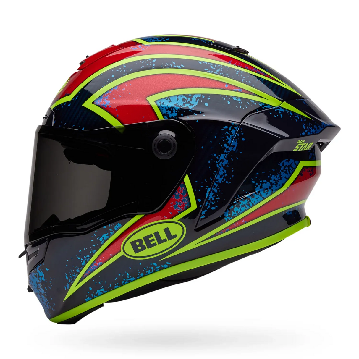 Bell Race Star DLX Flex Xenon Gloss Blue/Retina Helmet