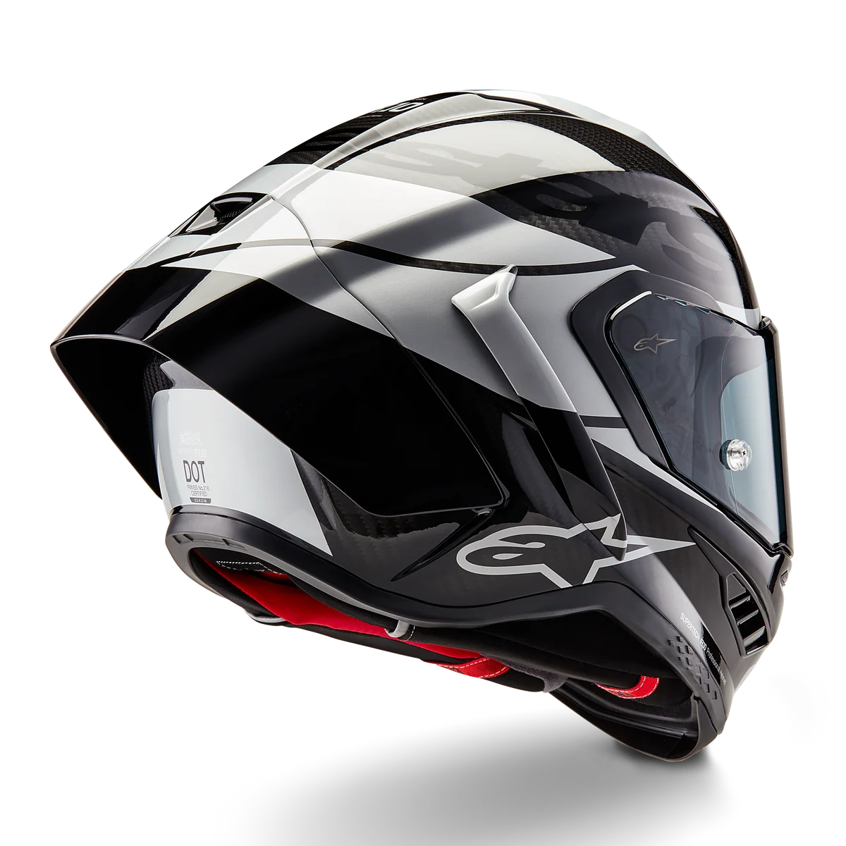 Alpinestars Supertech R10 Element Gloss Black Carbon/Silver/Black Helmet
