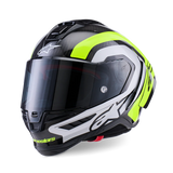 Alpinestars Supertech R10 Arius Gloss Black/Silver/Fluro Yellow Helmet