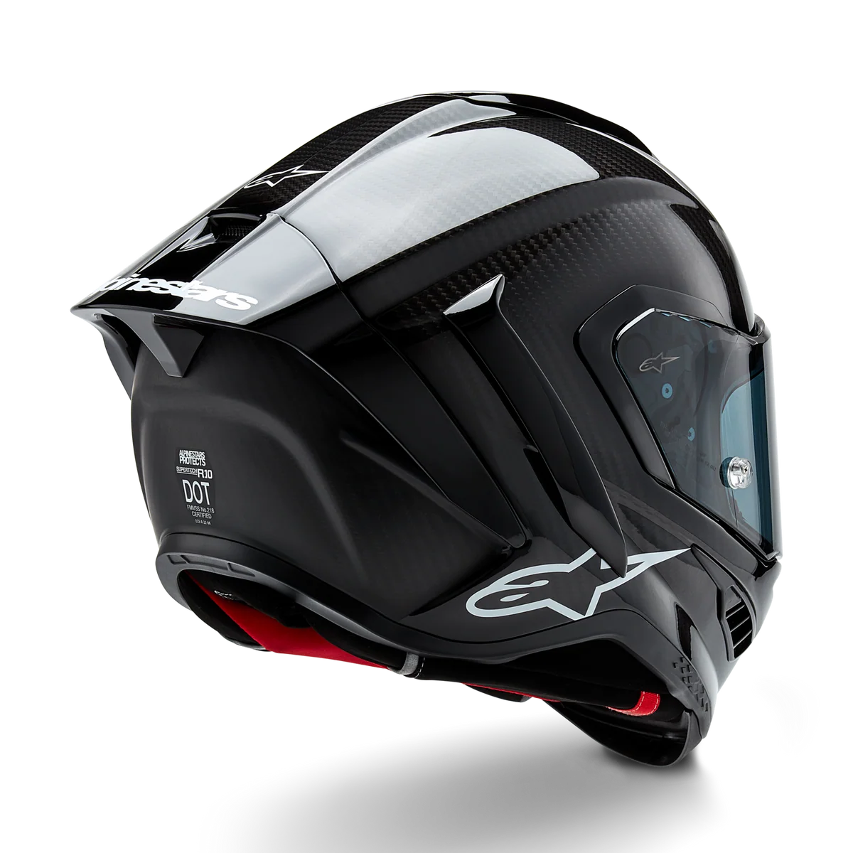 Alpinestars Supertech R10 Solid Matte/Gloss Black Carbon Helmet