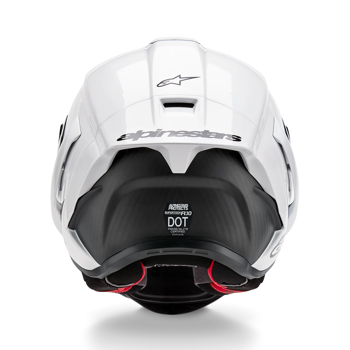 Alpinestars Supertech R10 Solid Gloss White/Matte Black Helmet