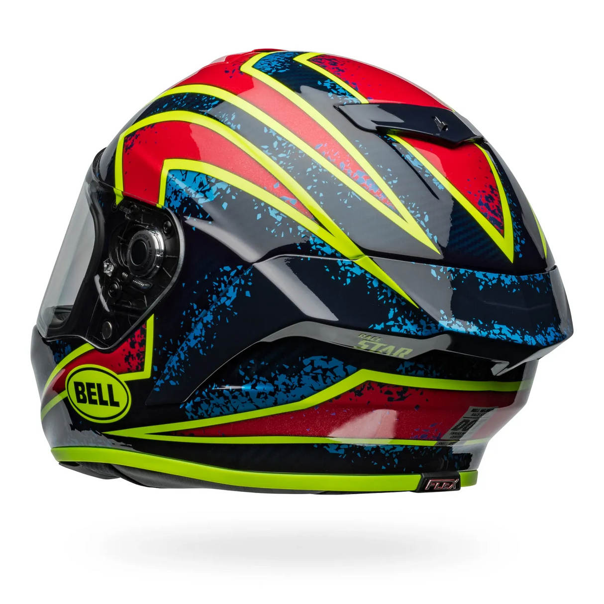 Bell Race Star DLX Flex Xenon Gloss Blue/Retina Helmet