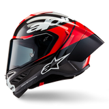 Alpinestars Supertech R10 Element Gloss Black Carbon/Bright Red/White Helmet