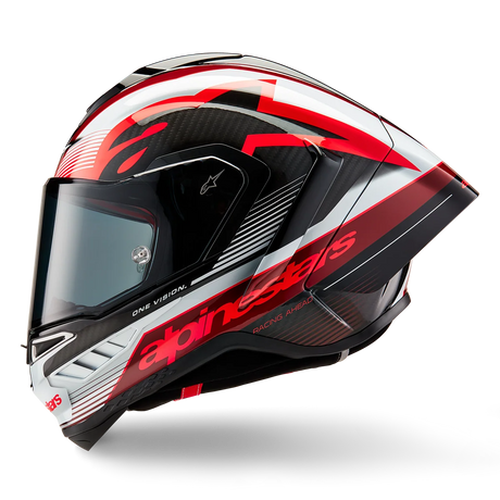 Alpinestars Supertech R10 Team Gloss Black Carbon/Red/White Helmet