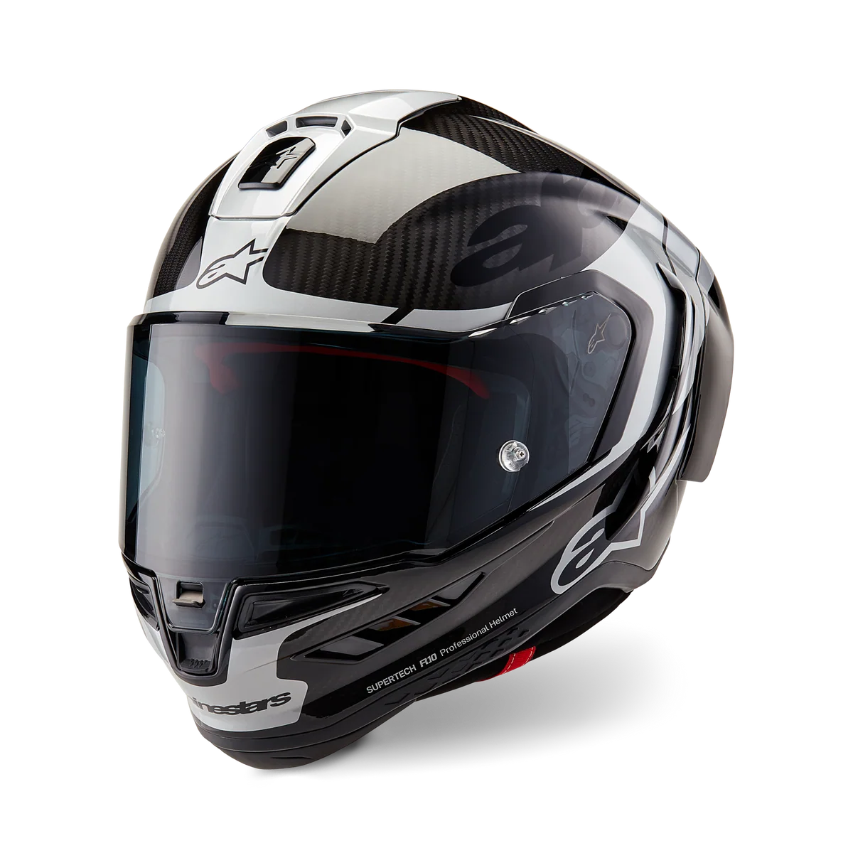 Alpinestars Supertech R10 Element Gloss Black Carbon/Silver/Black Helmet
