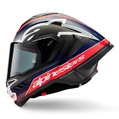 Alpinestars Supertech R10 Team Matte Black Carbon/Red Fluro/Blue Helmet