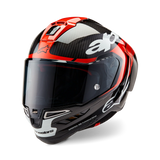 Alpinestars Supertech R10 Element Gloss Black Carbon/Bright Red/White Helmet
