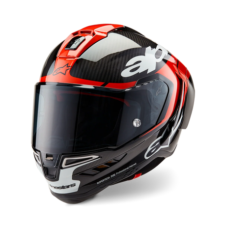 Alpinestars Supertech R10 Element Gloss Black Carbon/Bright Red/White Helmet