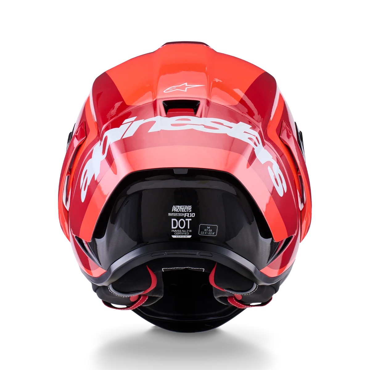 Alpinestars Supertech R10 Arius Gloss Black/White/Double Red Helmet