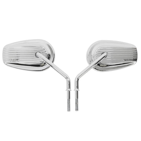 Thrashin Supply TS-TSC-2816-3 Billet Mini Mirrors Finned Chrome