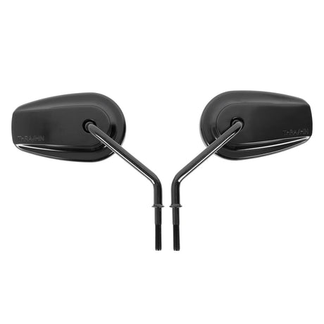 Thrashin Supply TS-TSC-2814-1 Billet Mini Mirrors Smooth Black