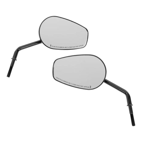 Thrashin Supply TS-TSC-2815-1 Billet Mini Mirrors Flame Black