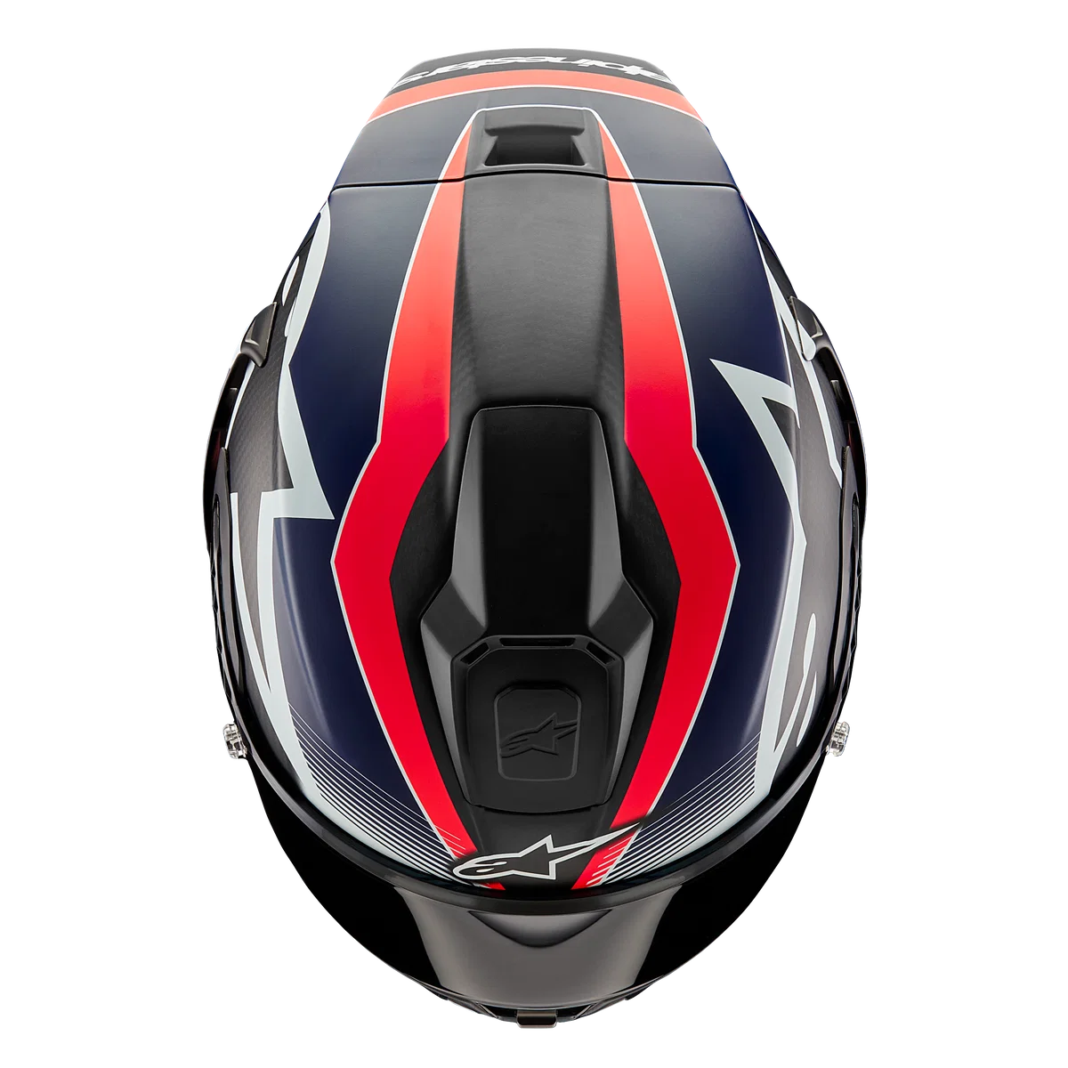 Alpinestars Supertech R10 Team Matte Black Carbon/Red Fluro/Blue Helmet