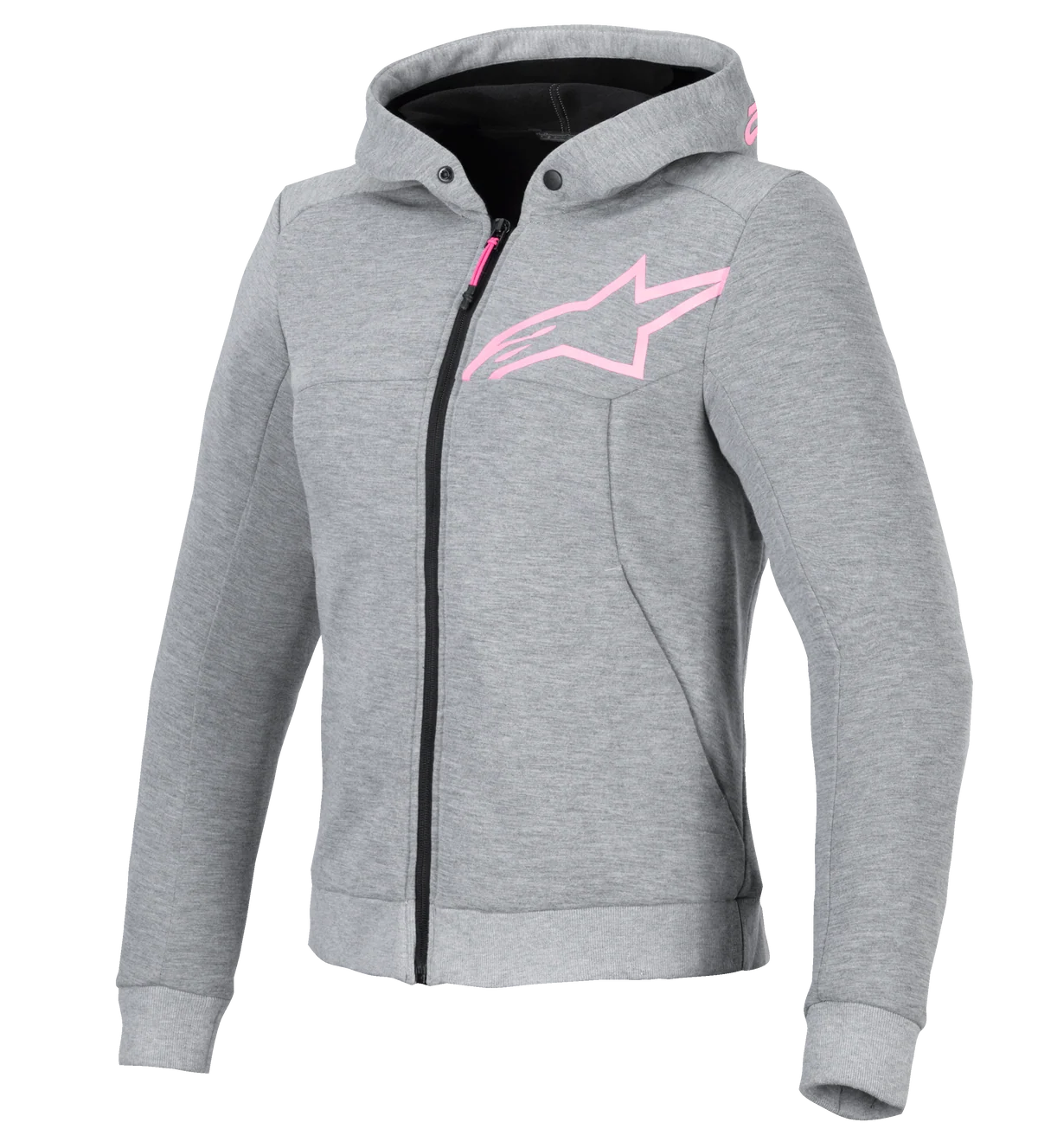Alpinestars Stella Chrome V2 Sport Grey Heather/Fluro Pink Womens Hoodie Jacket