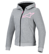 Alpinestars Stella Chrome V2 Sport Grey Heather/Fluro Pink Womens Hoodie Jacket
