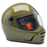 Biltwell Lane Splitter Gloss Olive Green Helmet