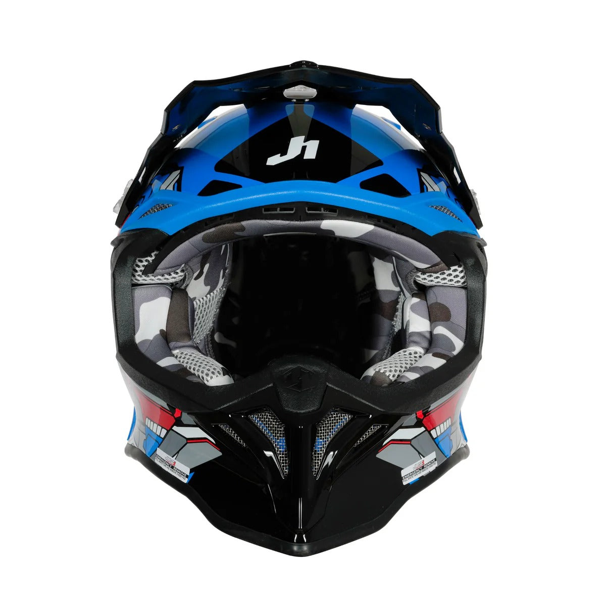 Just1 J39 Suppressor Gloss Red/Blue/Black Helmet