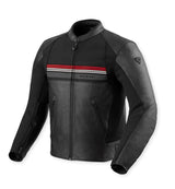 REV'IT! Mile 2 Black/Red Leather Jacket