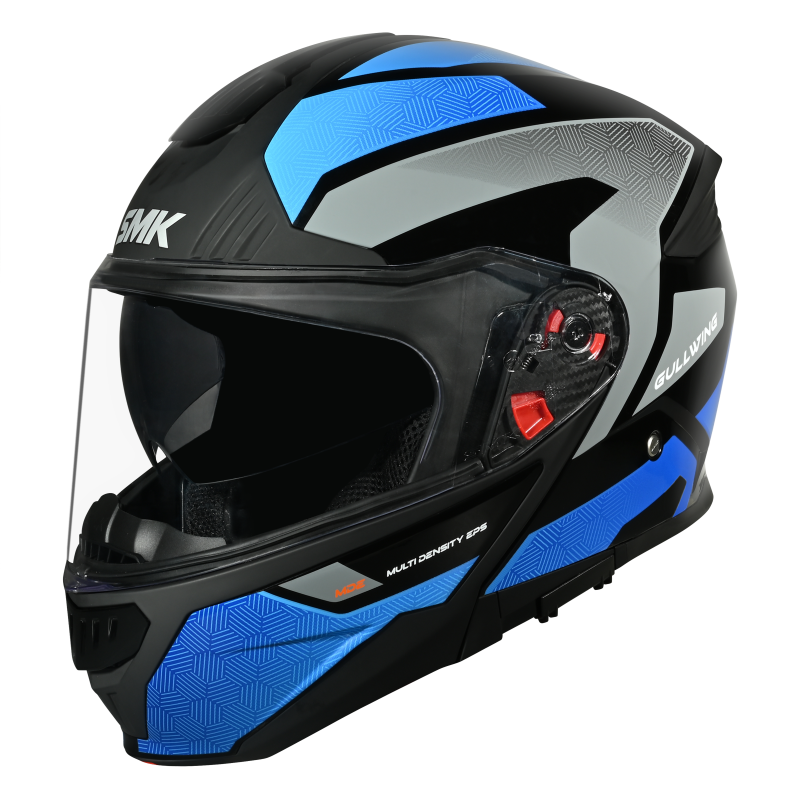 SMK Gullwing Sonic Gloss Black/Blue/Grey GL256 Helmet