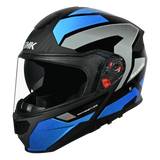 SMK Gullwing Sonic Gloss Black/Blue/Grey GL256 Helmet