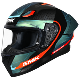 SMK Stellar Sport Flight Gloss Black/Blue/Orange GL257C Helmet