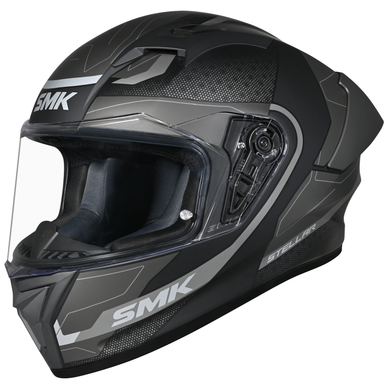 SMK Stellar Sport Flight Matte Black/Grey MA266 Helmet