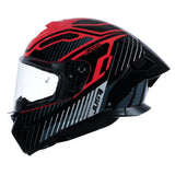Just1 J-STR Tactical Gloss Silver/Red Helmet