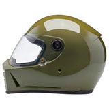 Biltwell Lane Splitter Gloss Olive Green Helmet