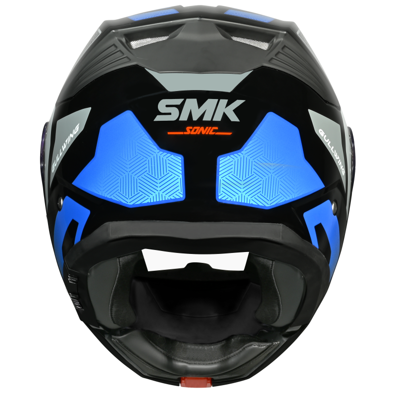 SMK Gullwing Sonic Gloss Black/Blue/Grey GL256 Helmet