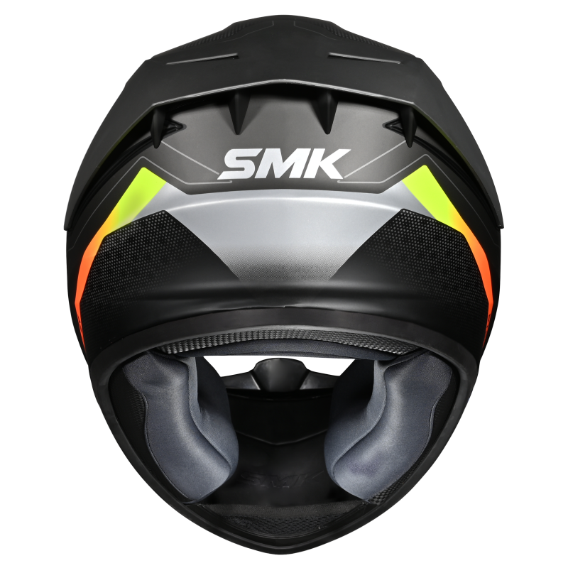 SMK Stellar Sport Flight Matte Black/Grey/Yellow MA264 Helmet
