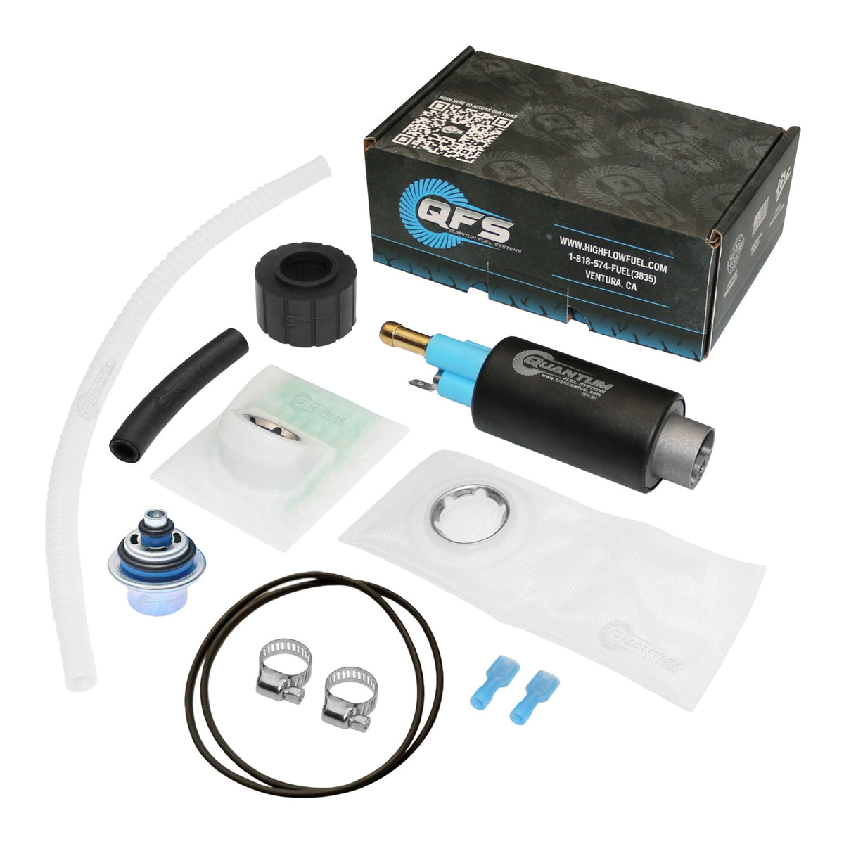Quantum QFHFP361BUR2T2 In-Tank EFI Fuel Pump with Regulator, Tank Seal & Strainer