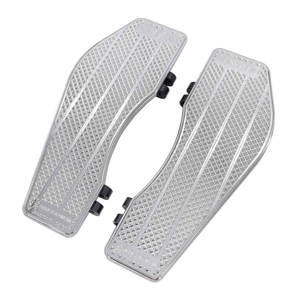 Thrashin Supply TS-TSC-2200-3 Bagger Rider Floorboards Chrome for Harley-Davidson Touring 82-16/FL Softail 86-17/Dyna Switchback 12-16